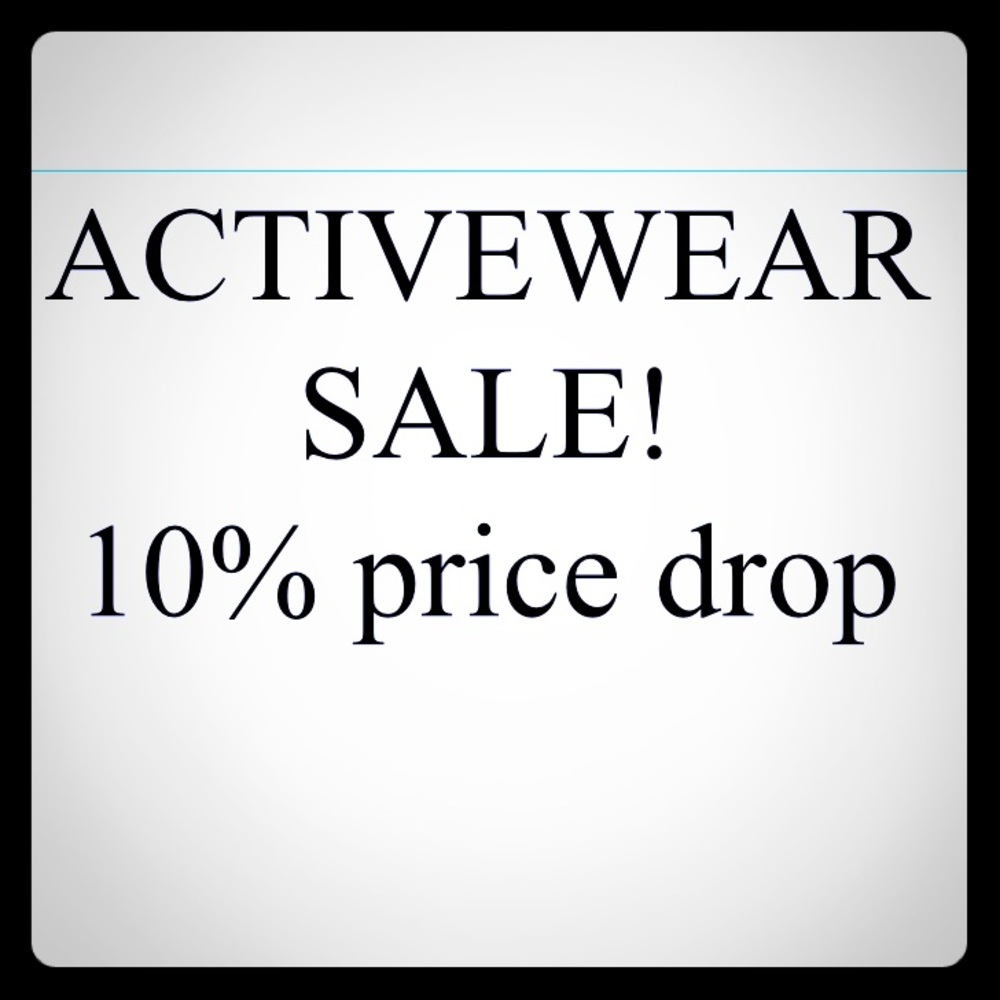 10% price drop on all activewear